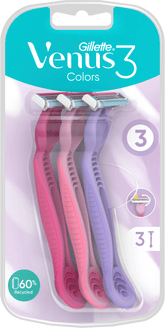 Gillette Simply Venus 3 Plus Disposable 3 Razor For Women COLORS